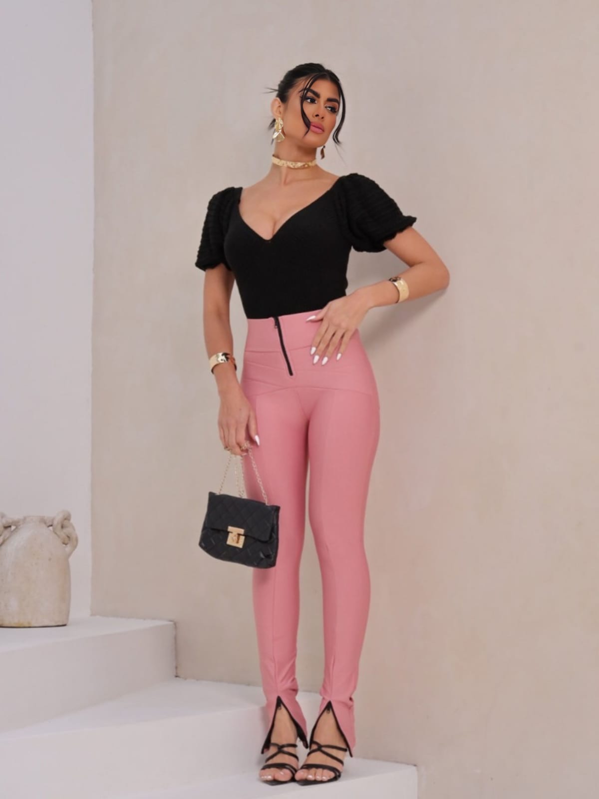 Calça Lipo 3 Zíperes - Modeladora Power Original - LEIA A DESCRIÇÃO!
