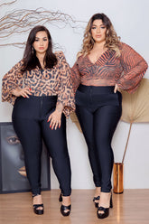 Calça Lipo 1 Zíper PLUS SIZE (48 a 54) - Modeladora Power Original - LEIA A DESCRIÇÃO!