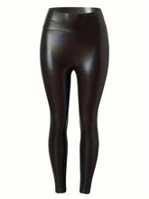 Legging em Couro PU Slim