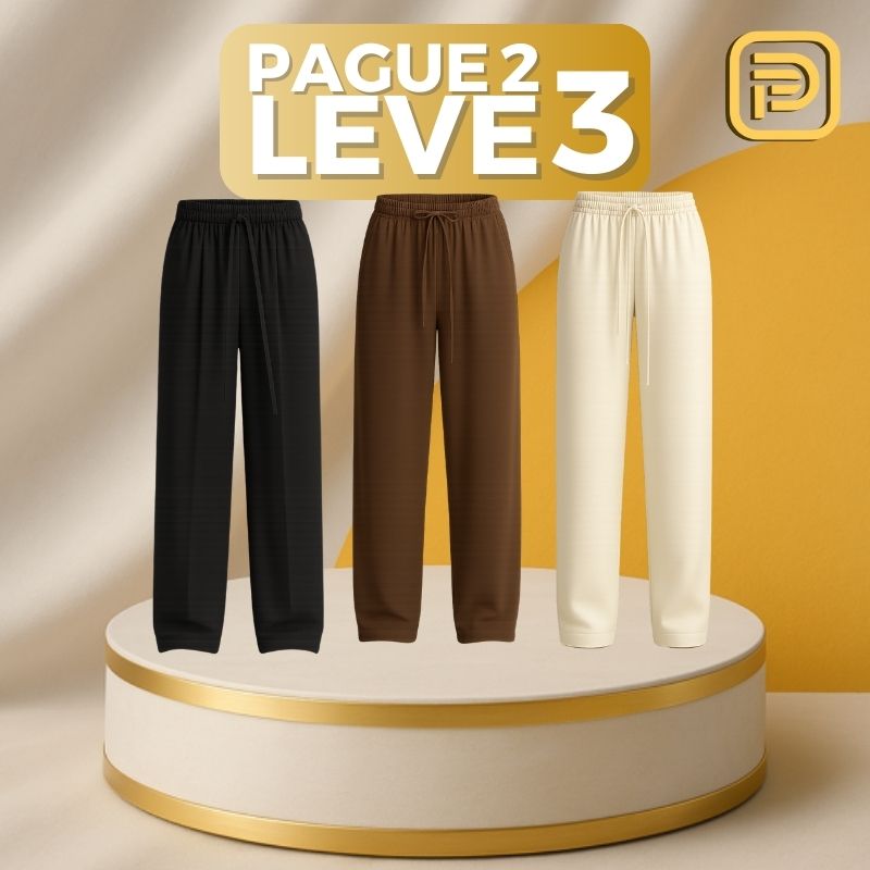 [PAGUE 2 LEVE 3] Calça Feminina Vick em Algodão Peruano e Seda Gelo