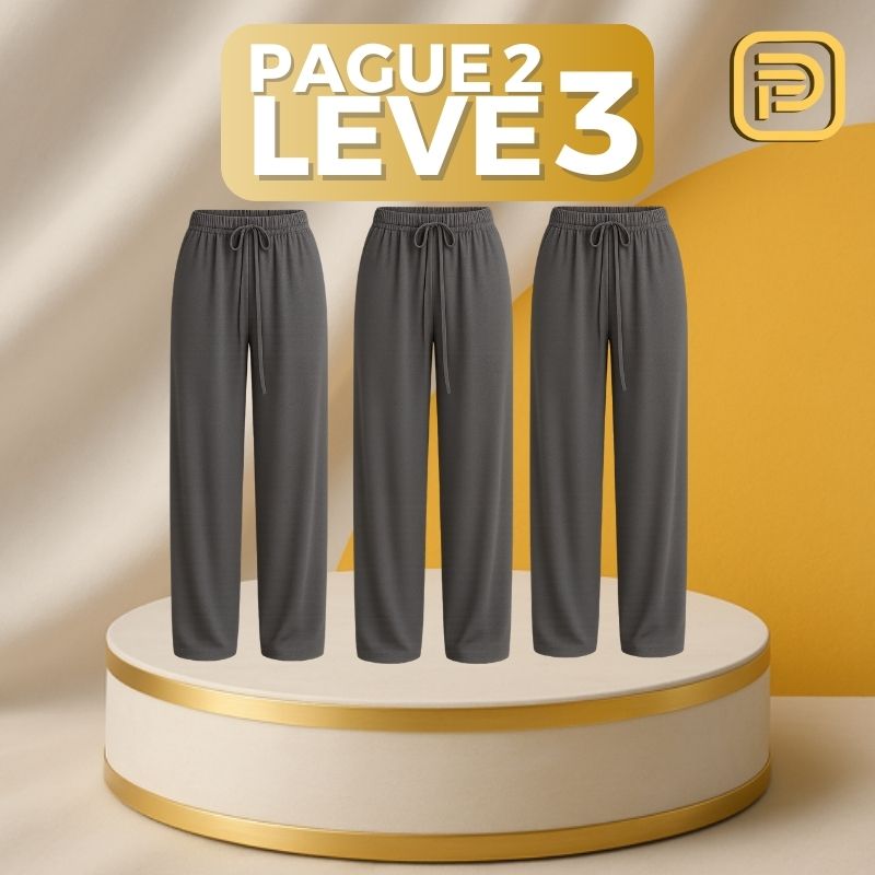 [PAGUE 2 LEVE 3] Calça Feminina Vick em Algodão Peruano e Seda Gelo